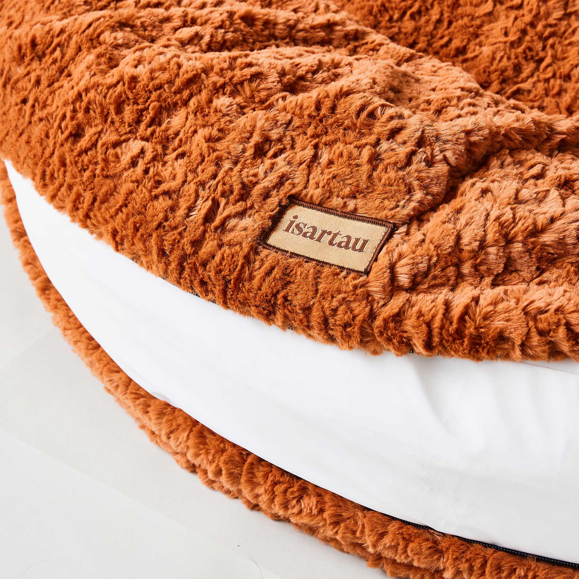 Ausschnitt Hundebett Bagelbettchen, Blick auf Hightechmaterial des Innenbezugs