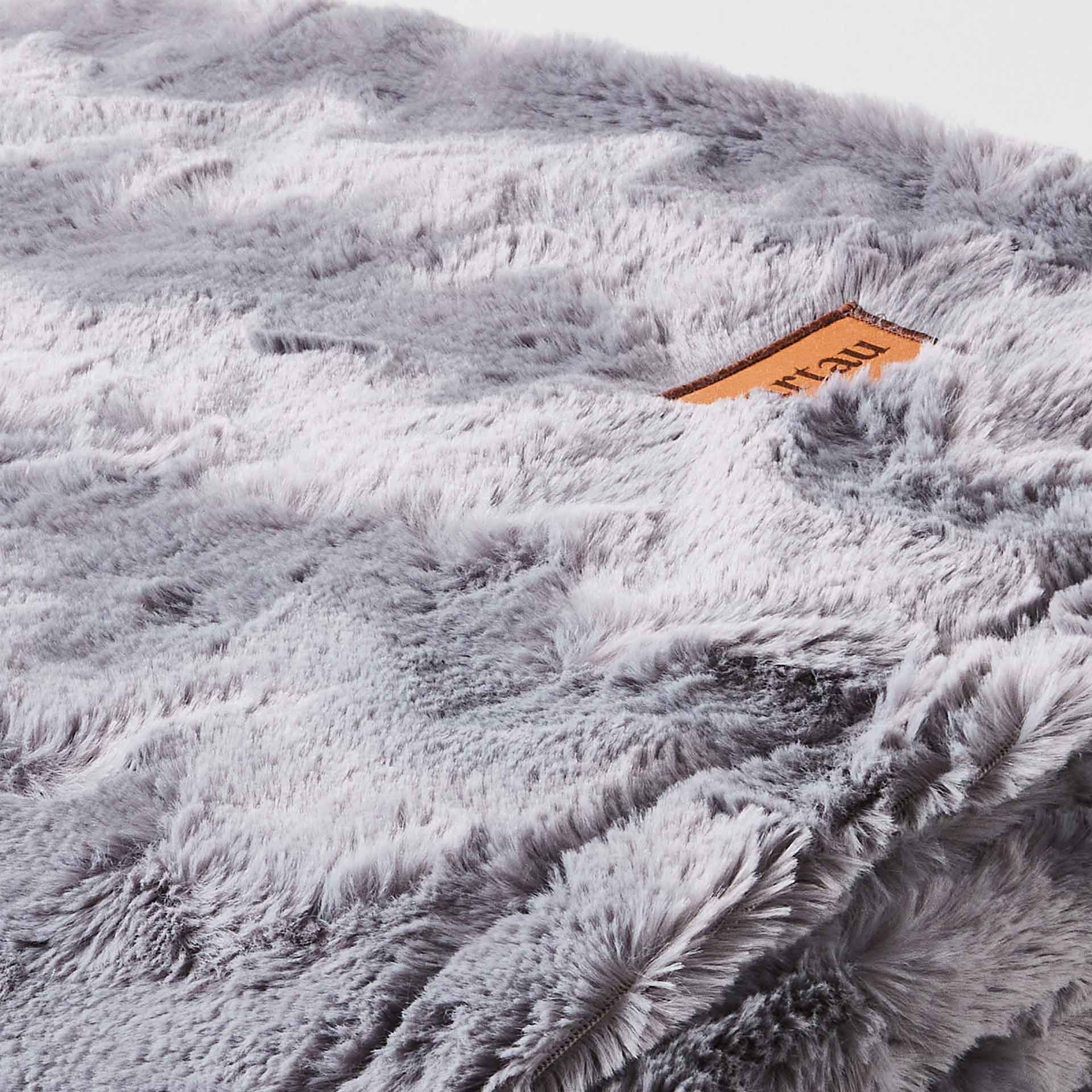 Detail Materialstruktur Wohndecke Grau, Kunstfell