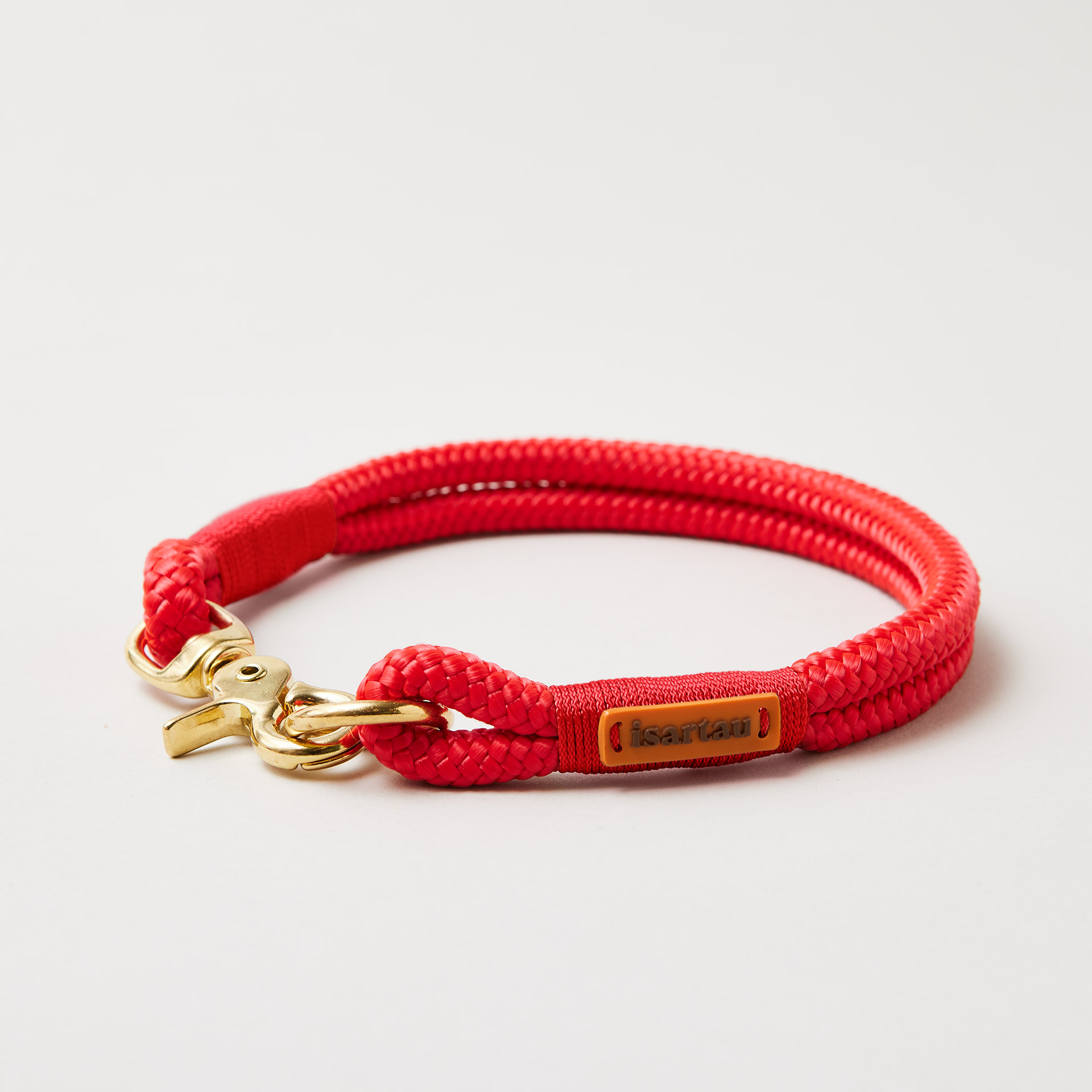 Hundehalsband Red Fairy Rot 10 mm mit Messing-Beschlägen, komplett in Rot gehalten