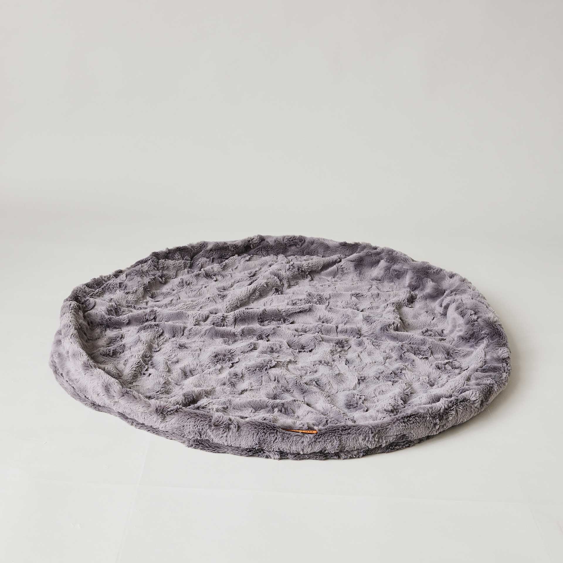 Wechselbezug für rundes orthopädisches Hundebett Bagelbettchen, Material Kunstfell Grau, in 3 Größen verfügbar