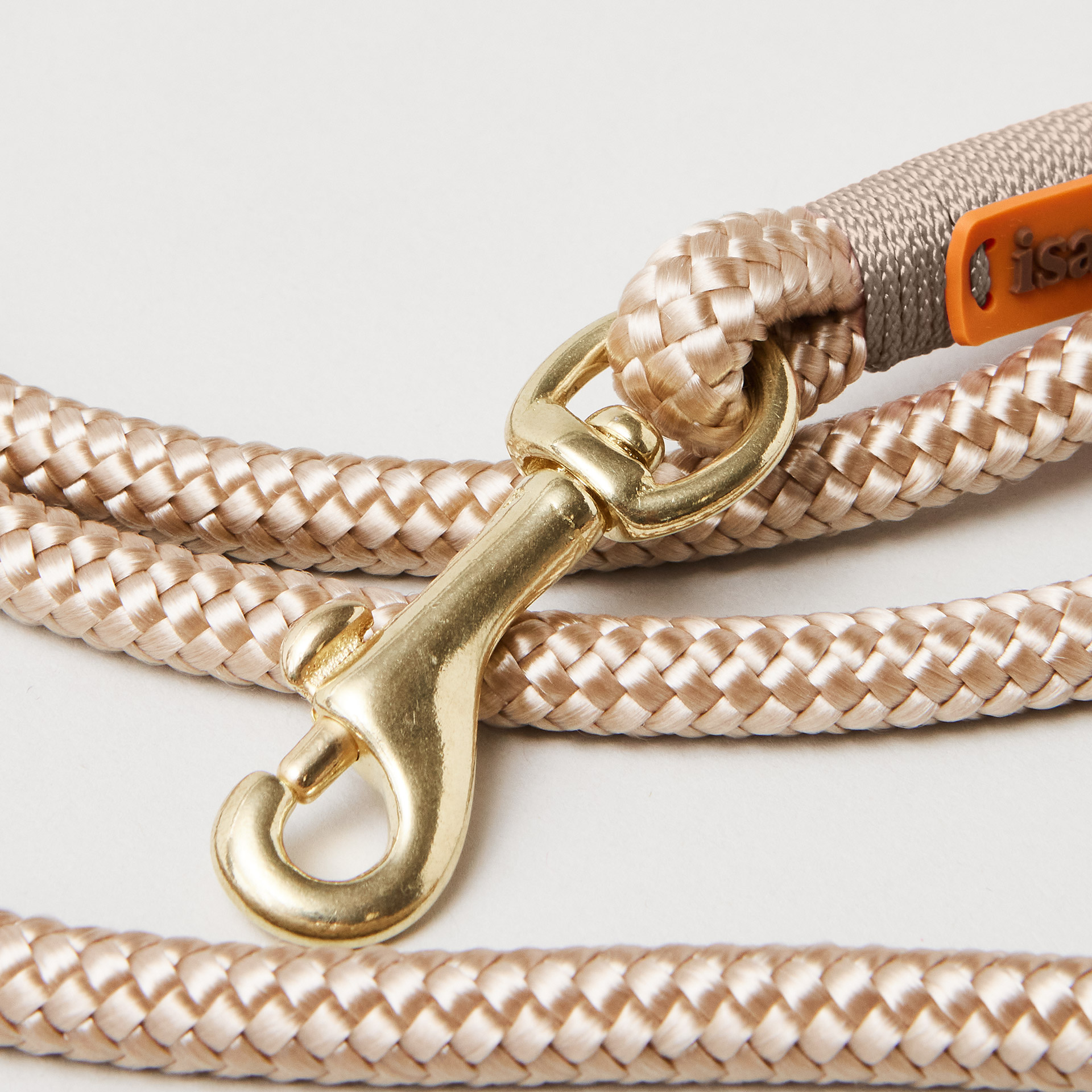 Detail Mini Bolzenkarabiner in Messing, Tauleine Wood Owl Sand