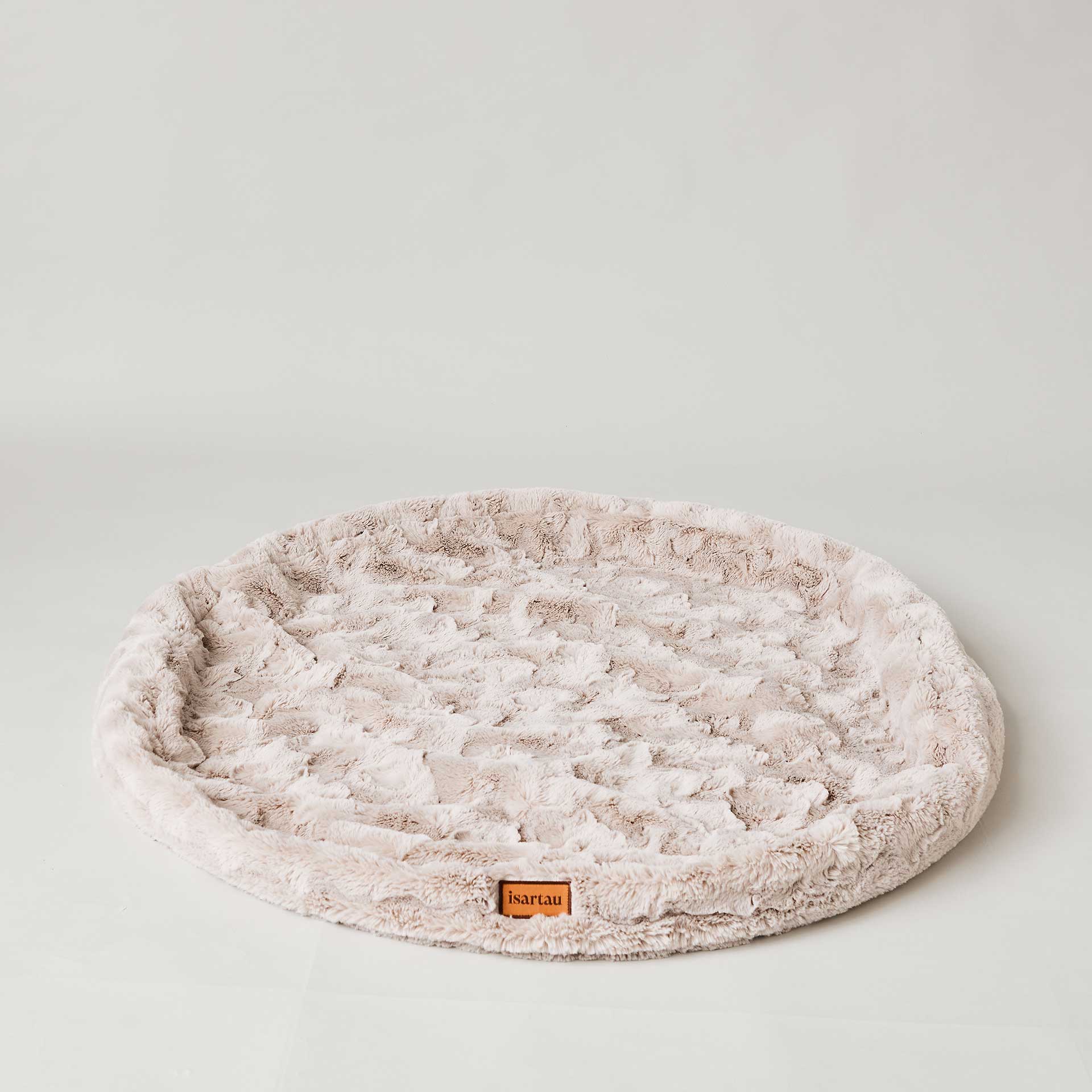 Wechselbezug für rundes orthopädisches Hundebett Bagelbettchen, Material Kunstfell  Beige