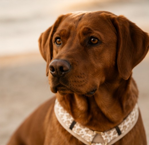 Labrador Charly Hundegeschirr Design Golden Leo Größe L Detail