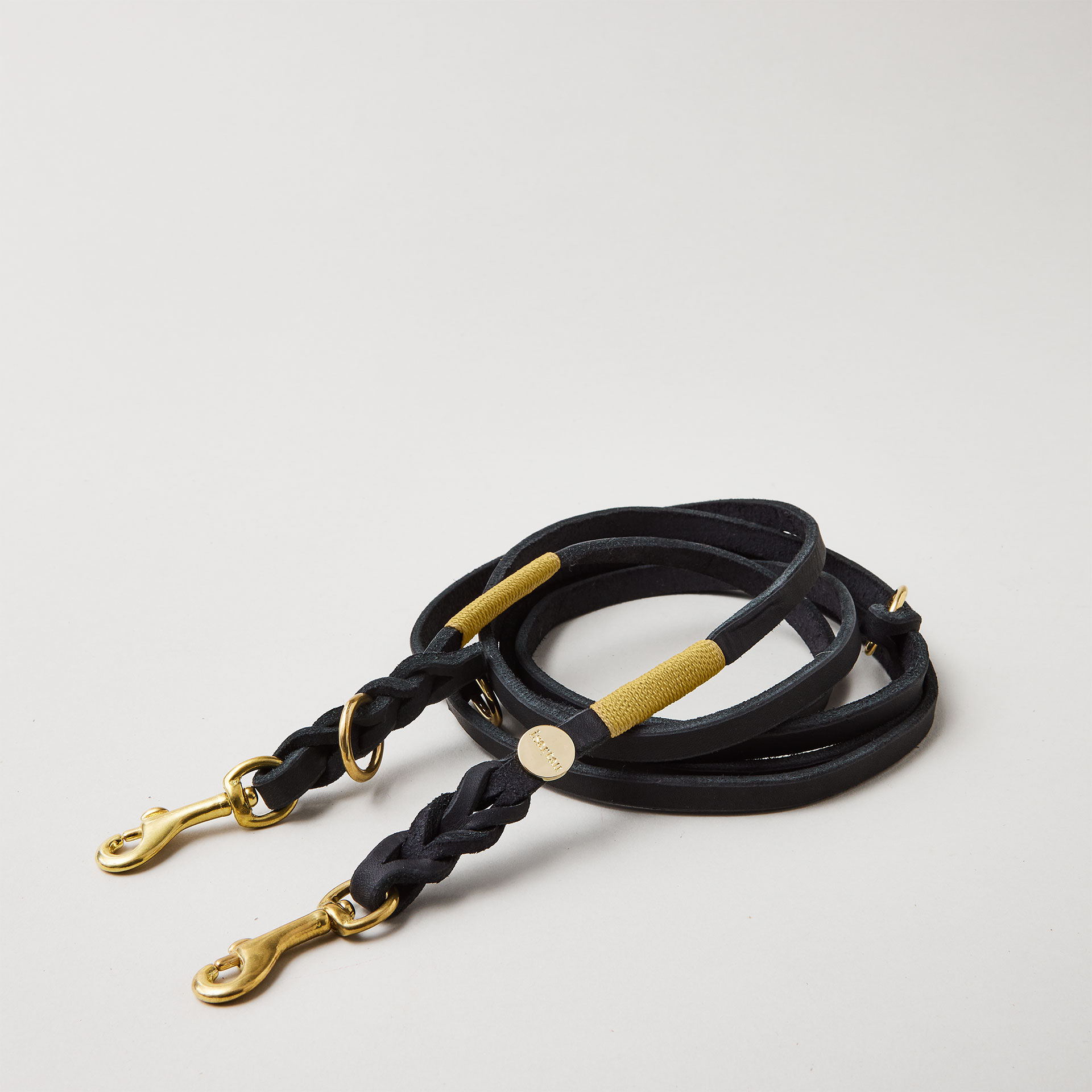 Lederleine SPORTY 250 cm, SCHWARZ (Umhängeleine)