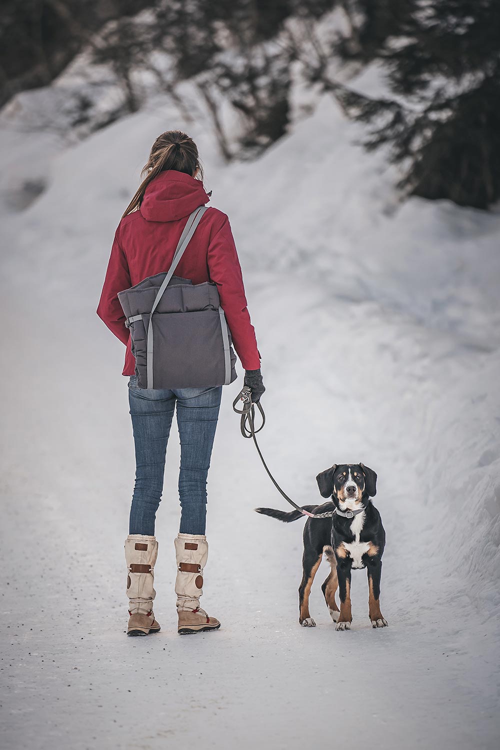 Reisedecke Grau im Einsatz Outdoor