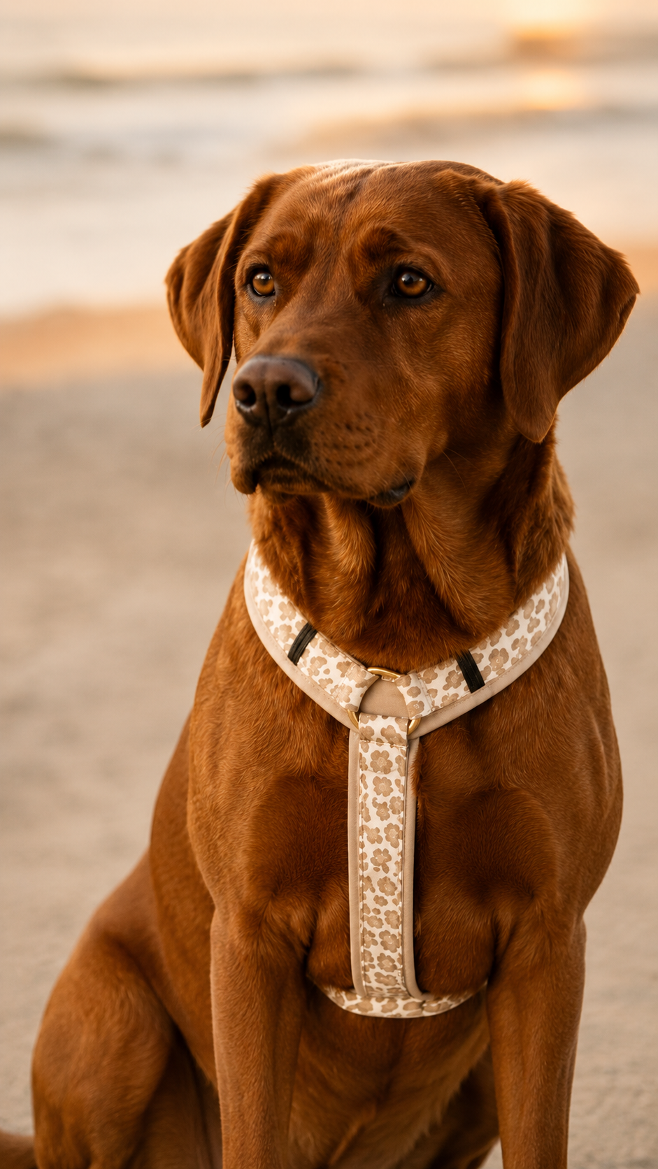 Labrador Charly Hundegeschirr Design Golden Leo Größe L