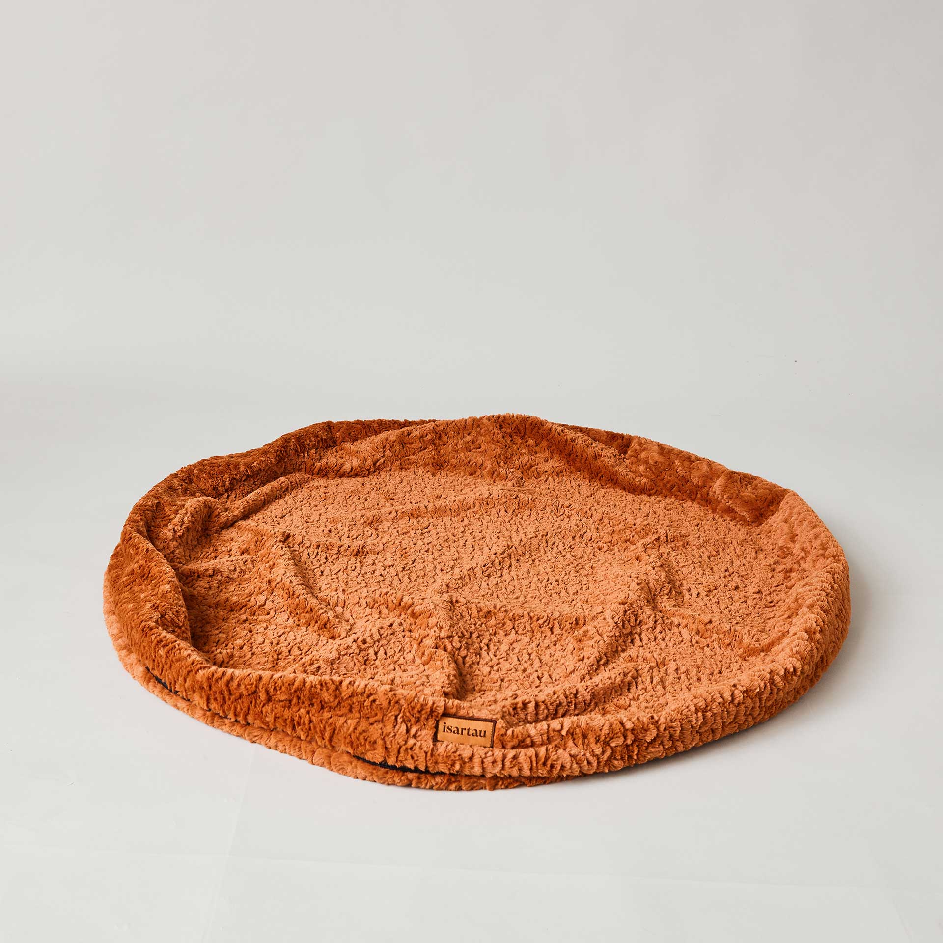 Wechselbezug für rundes orthopädisches Hundebett Bagelbettchen, Material Kunstfell  Zimt