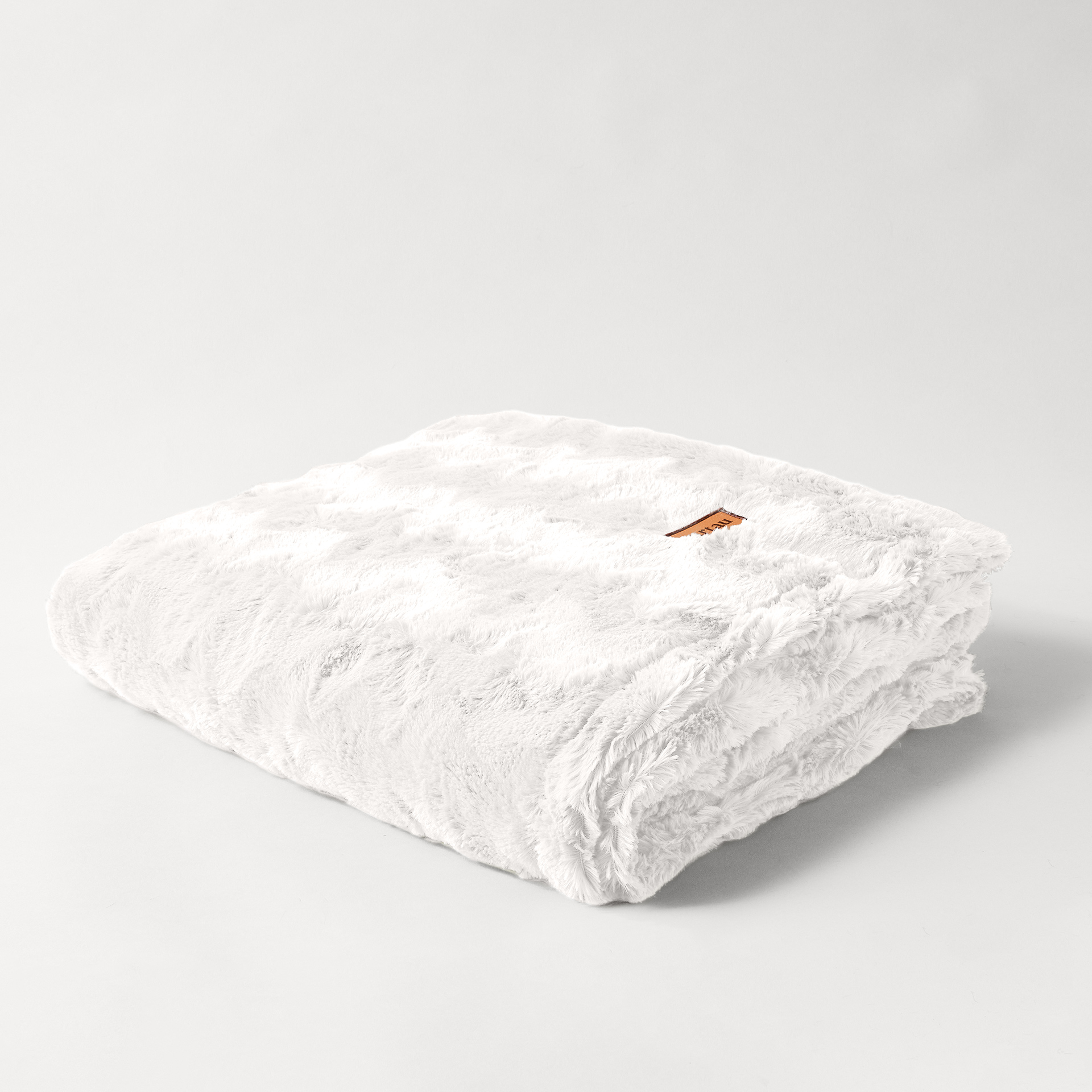Wohndecke Doubleface Fell WOLLWEISS, 190×150 cm