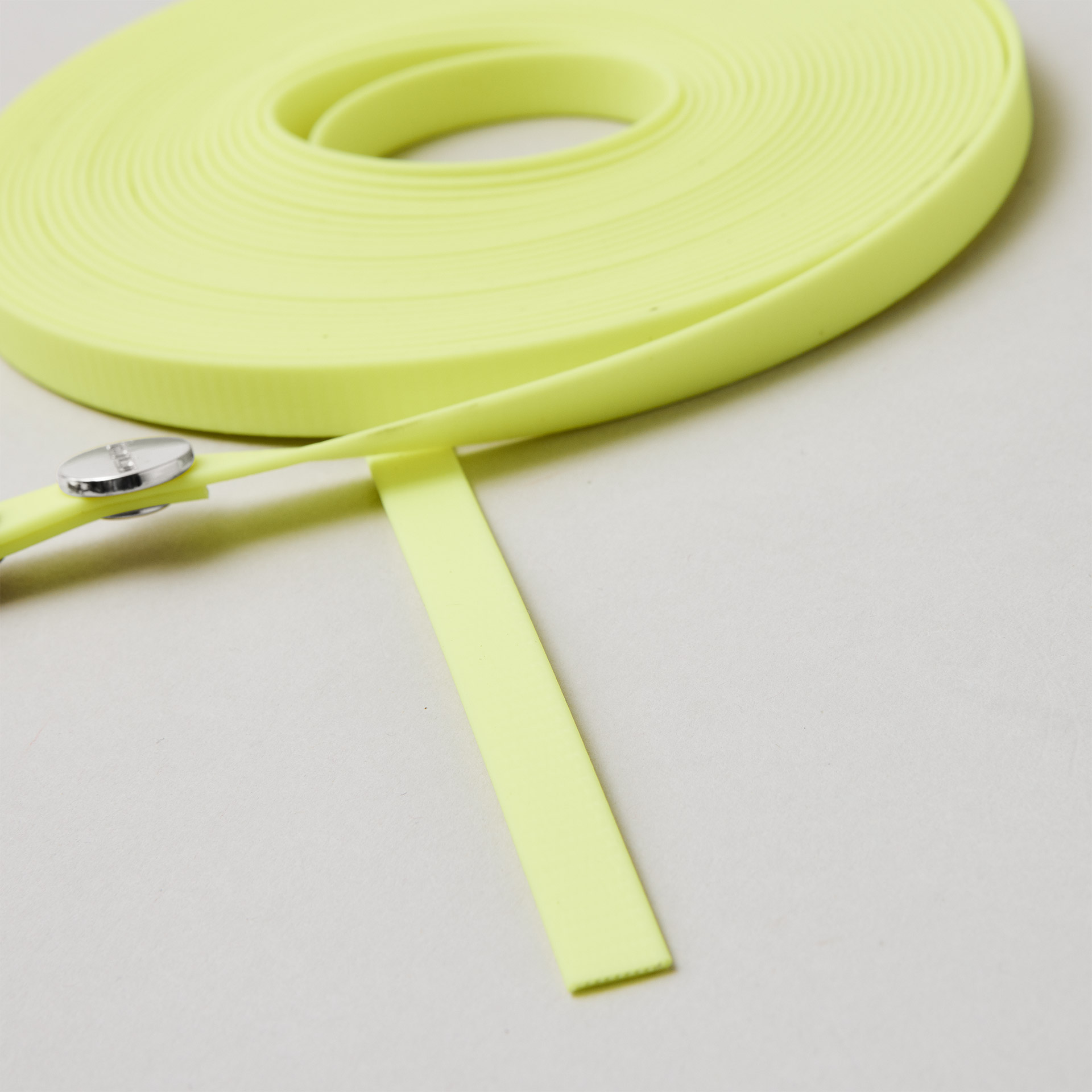 Detail Schleppleine Neongelb, keine Handschlaufe, kein Hängenbleiben