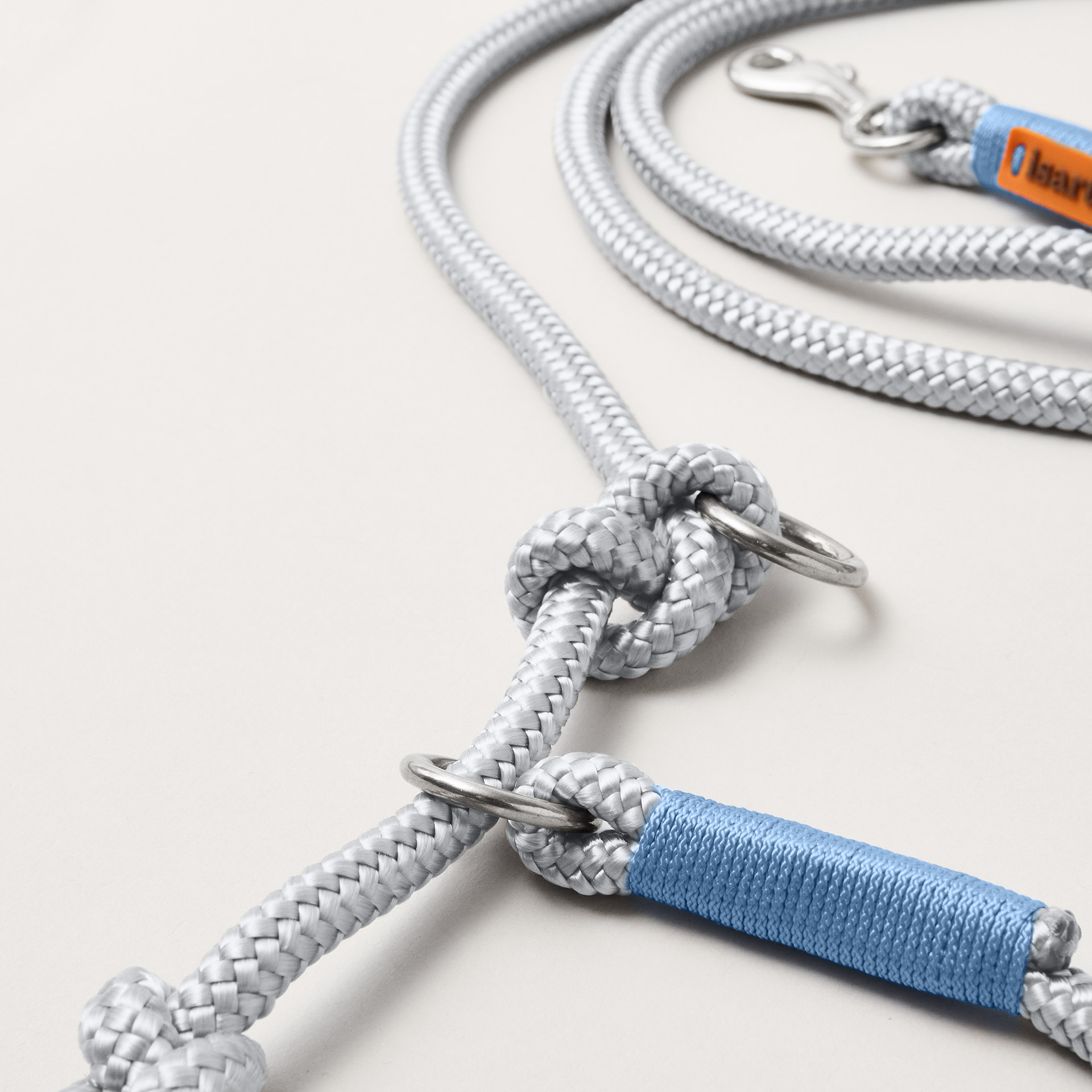 Detail Tauleine Pebble Stone Hellblau, silber, 8 mm, verstellbare Knoten