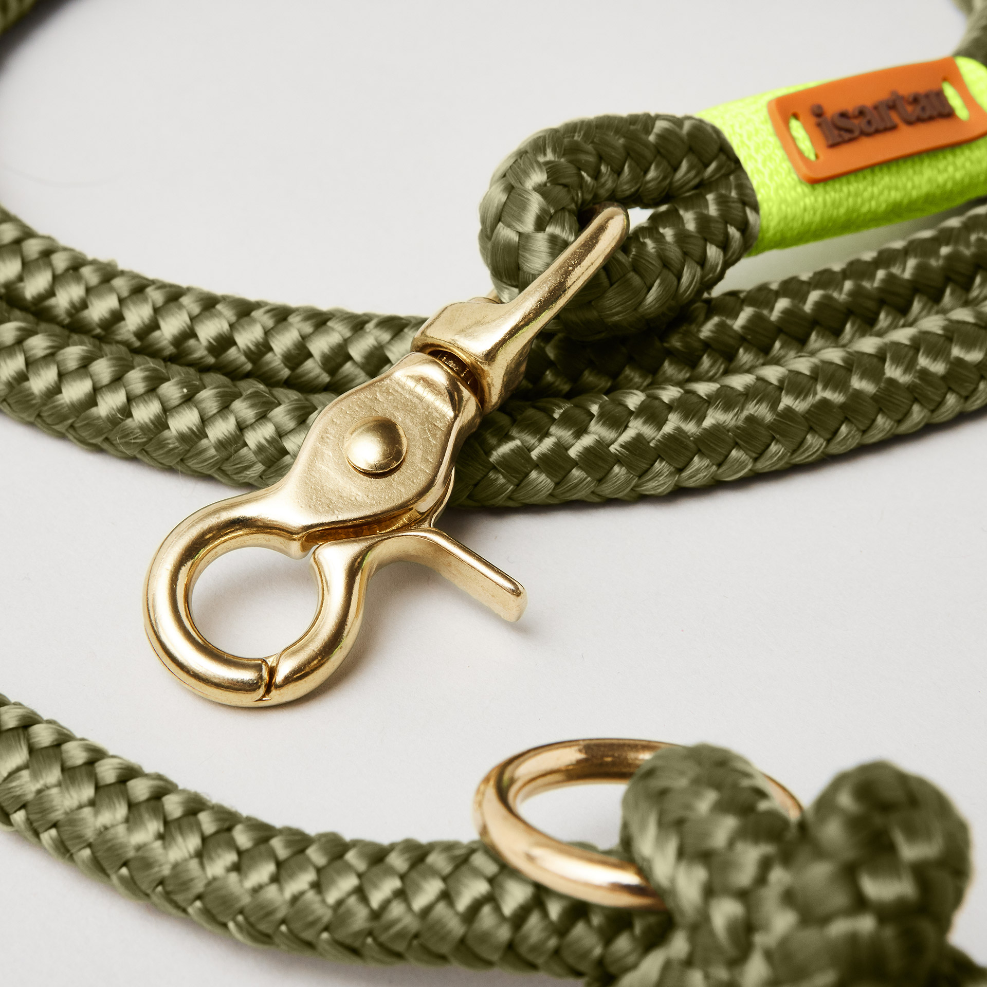 Scherenkarabiner Messing, Tauleine Olive Grove Neongelb