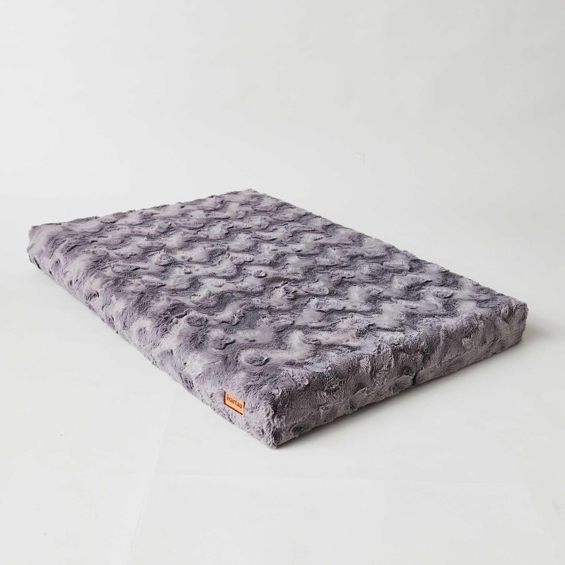 Hundematte eckig, Ortho, Fell GRAU