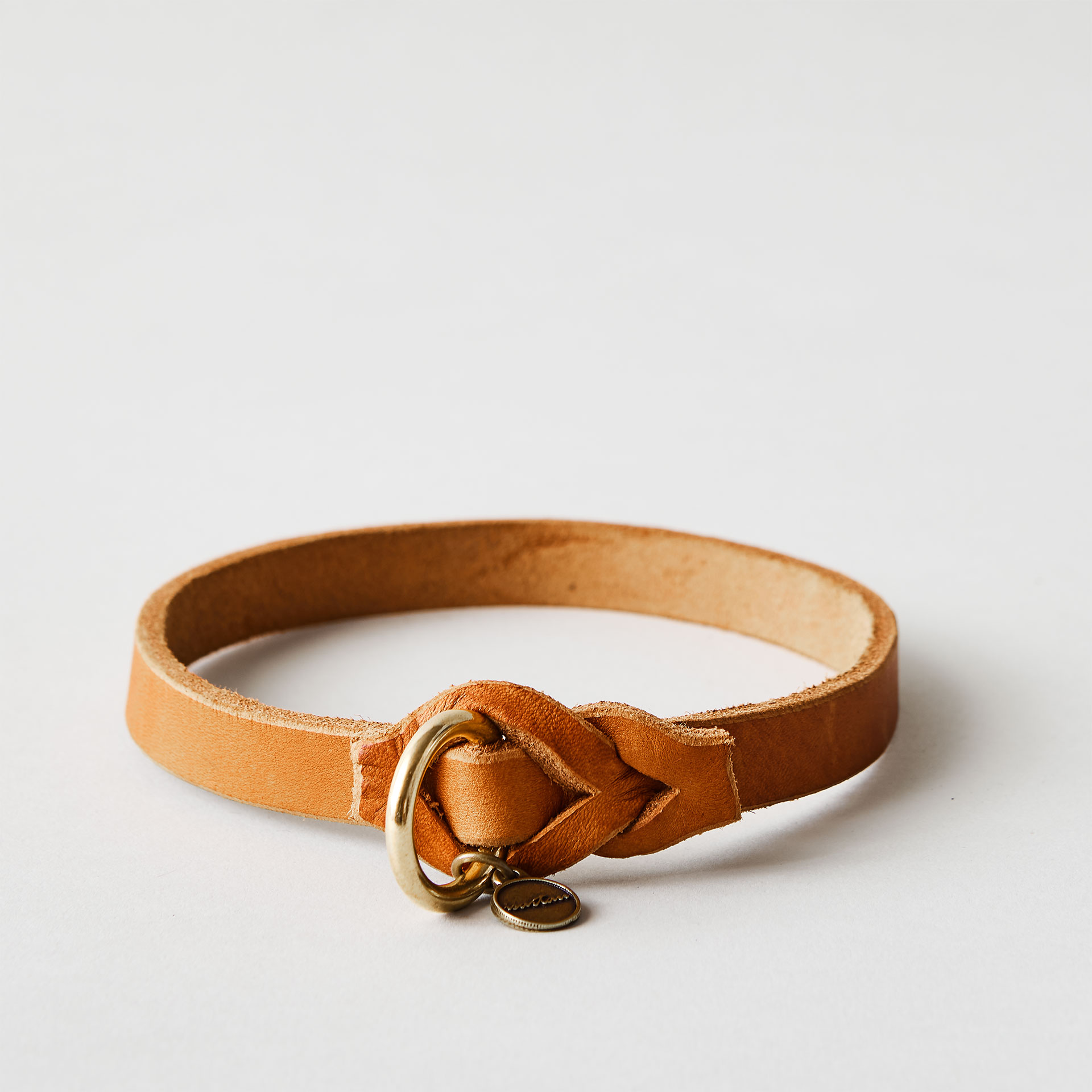 Markenband Leder, COGNAC