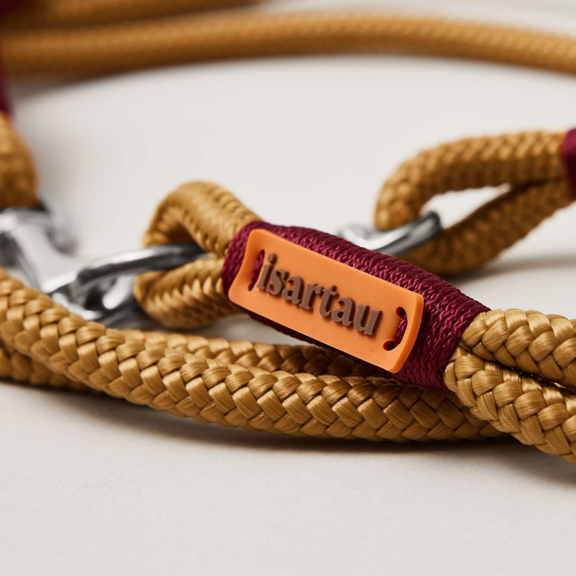 Detail Hundehalsband Modell feste Halsung Sweet Toffee Burgunder