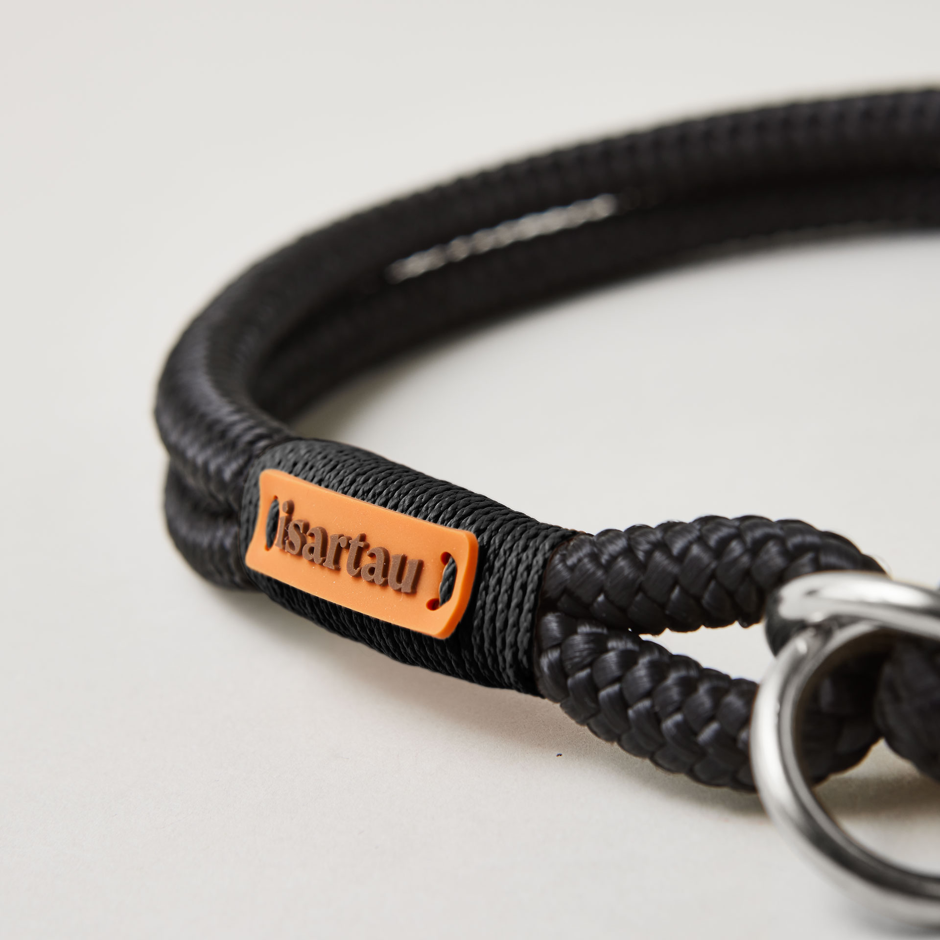 Detail Halsband Zugstopp Black Mamba Schwarz, silberfarben