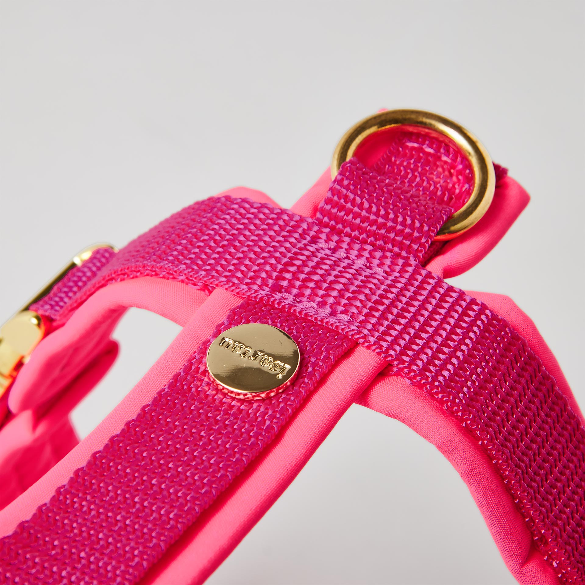 Rückenstück mit O-Ring und Logo-Niete, goldfarben