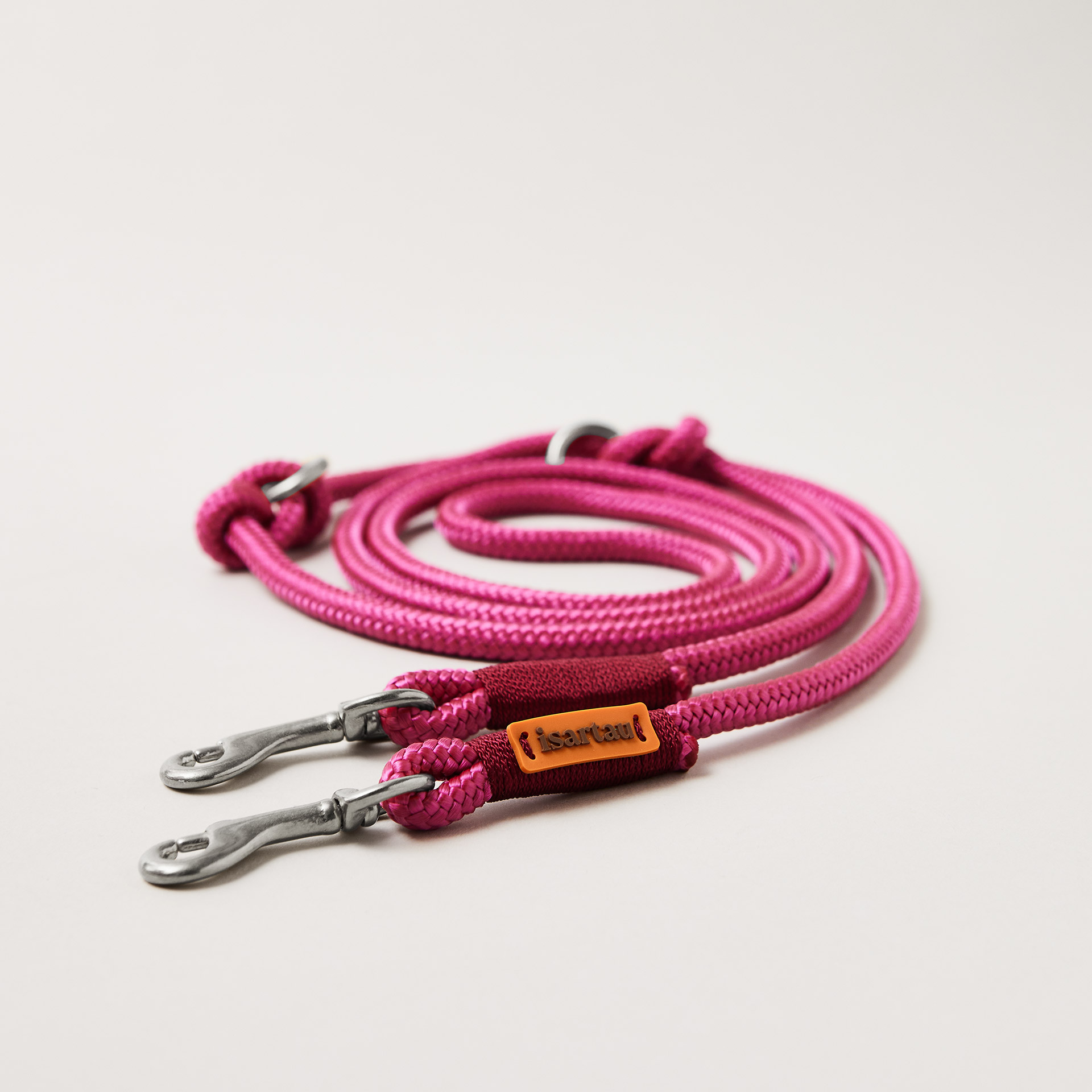 Tauleine Viva Magenta Burgunder, verstellbar mit silberfarbenen Bolzenkarabinern, magentafarbenes Tau