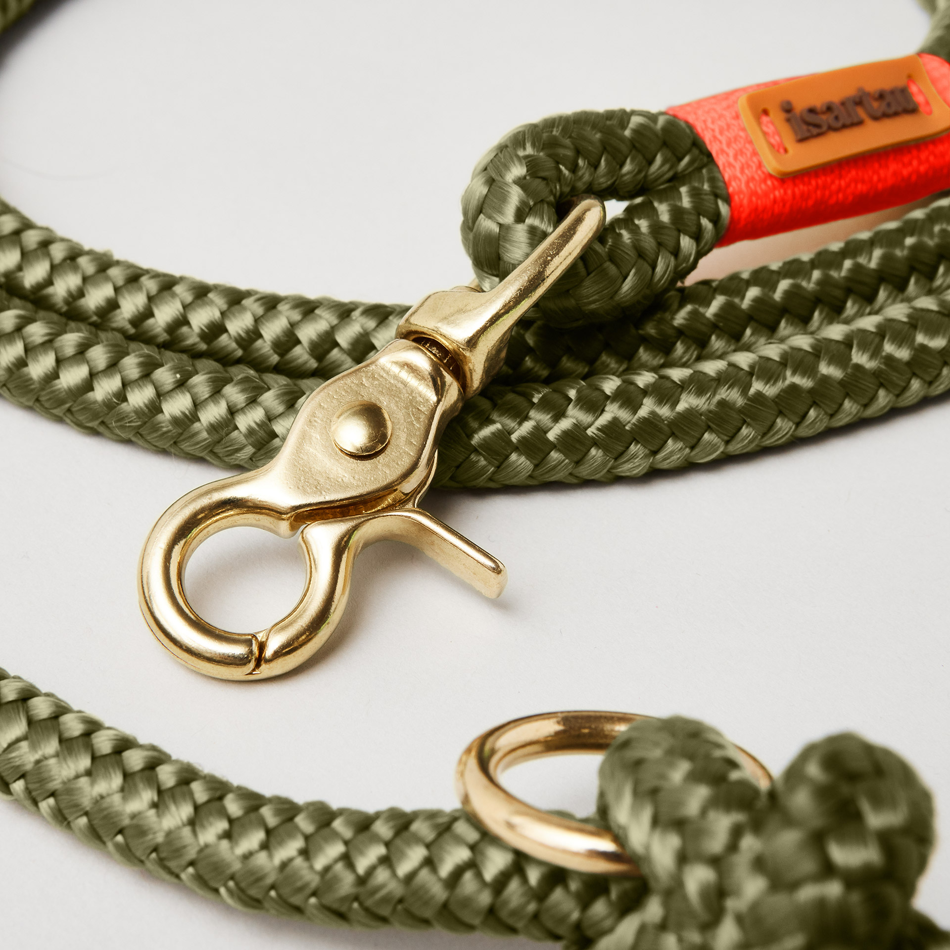 Messingkarabiner an Tauleine für große Hunde