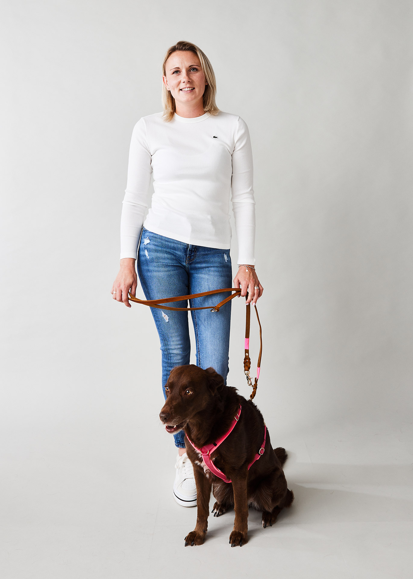 Demobild für alle Lederleinen auf 190 cm, 2fach verstellbar