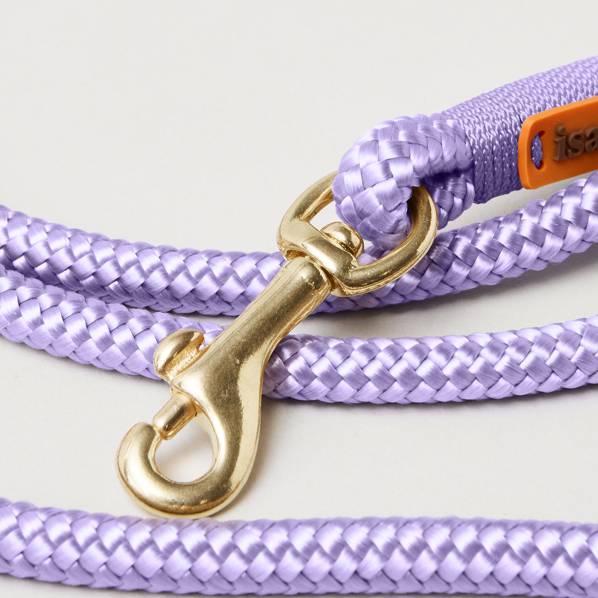 Mini-Bolzenkarabiner, Messing an Tauleine Very Peri Lavendel