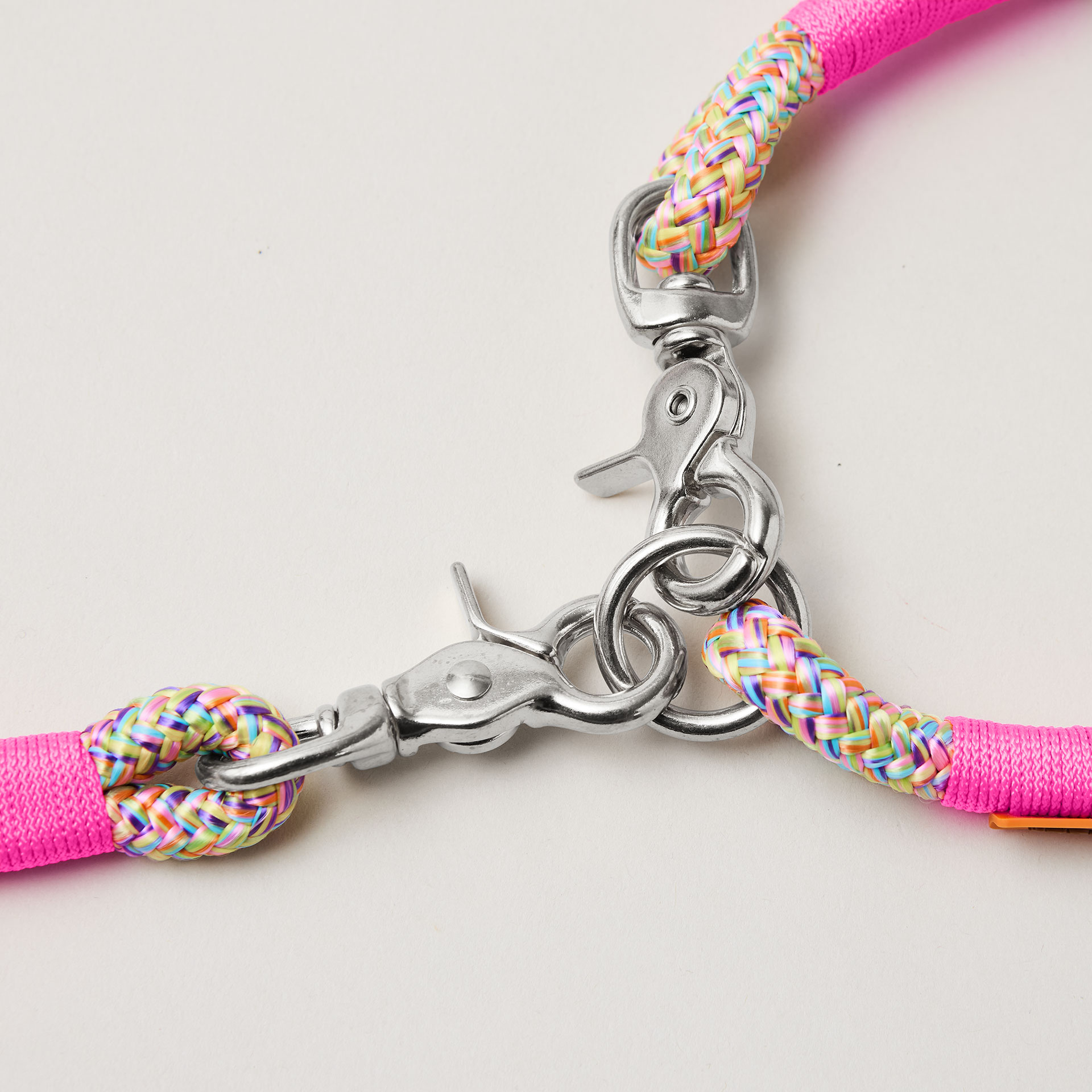 Ausschnitt Feste Halsung und Tauleine Easy Summer Neonpink